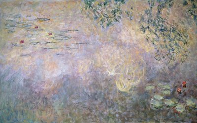 Waterlilies detalhe da seção inferior, 1910 de Claude Monet